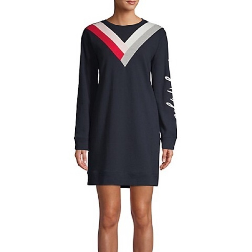 Tommy Hilfiger- Chevron Sweatshirt Dress